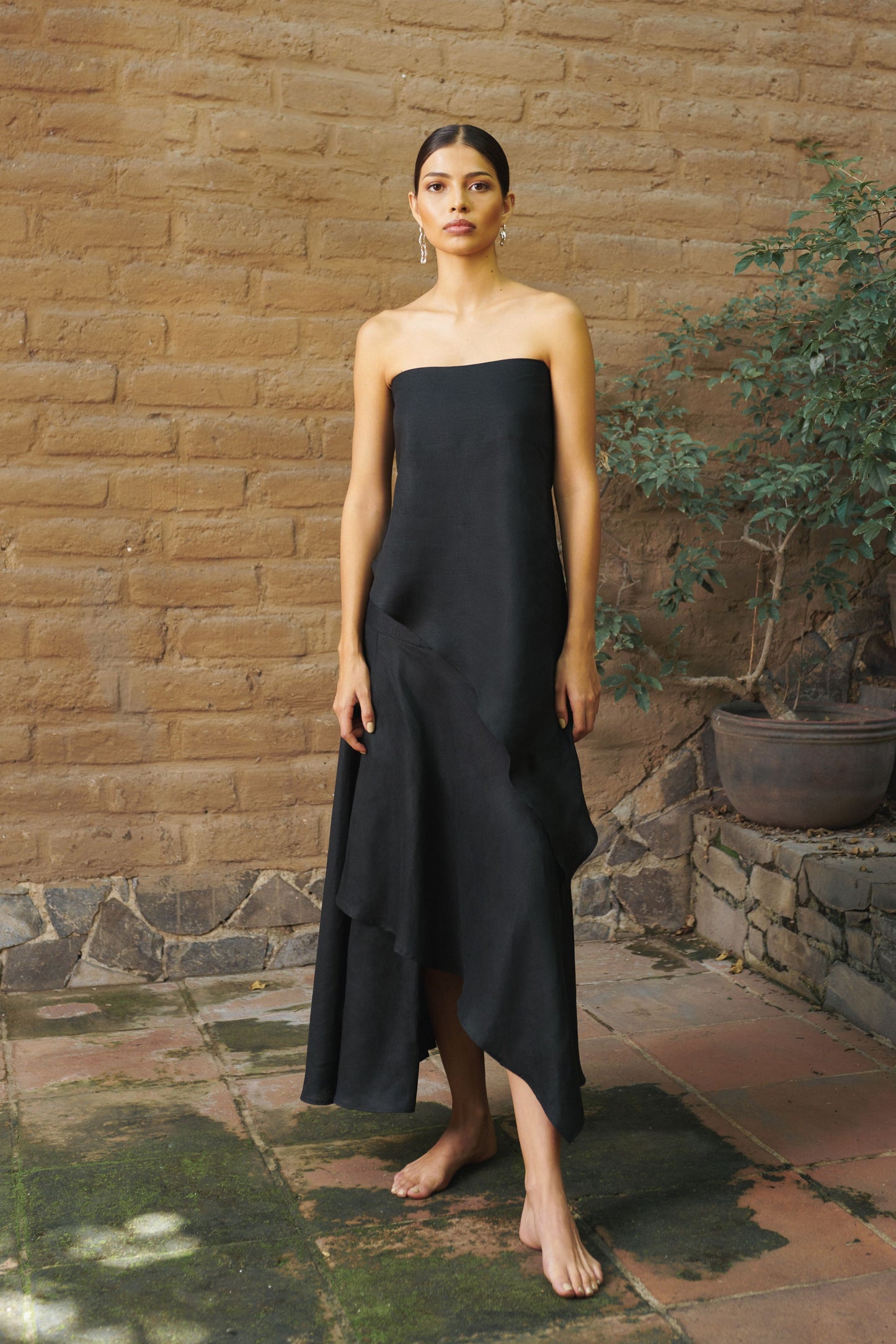 Blusa Strapless Negra