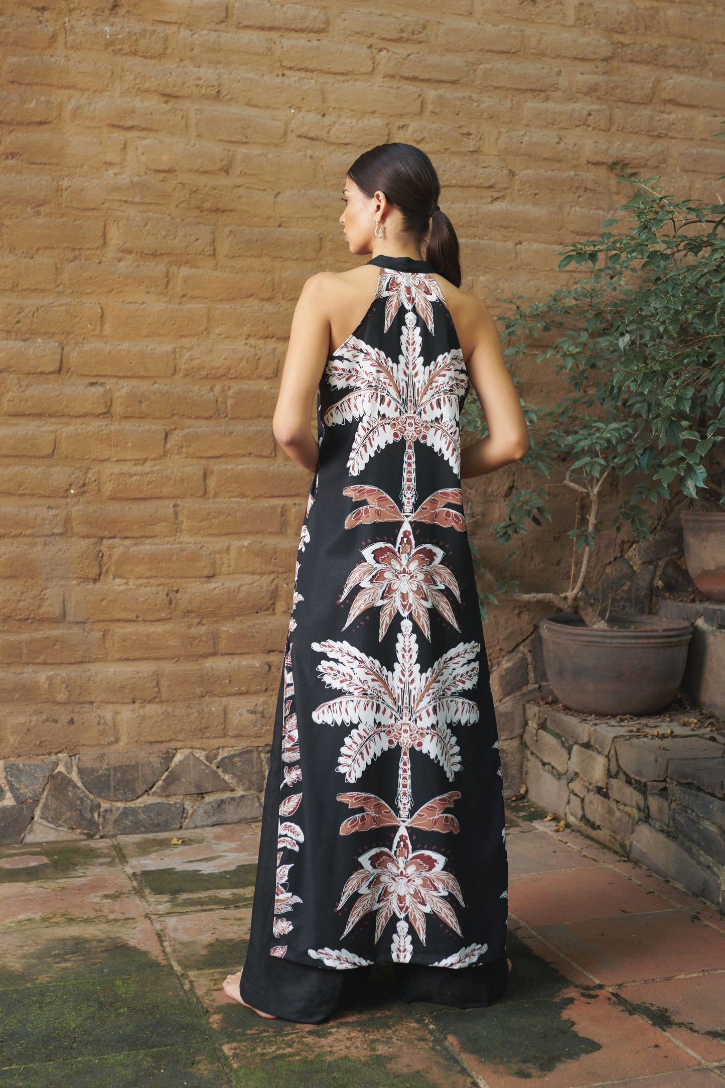 Maxi Halter Palmeras Negra