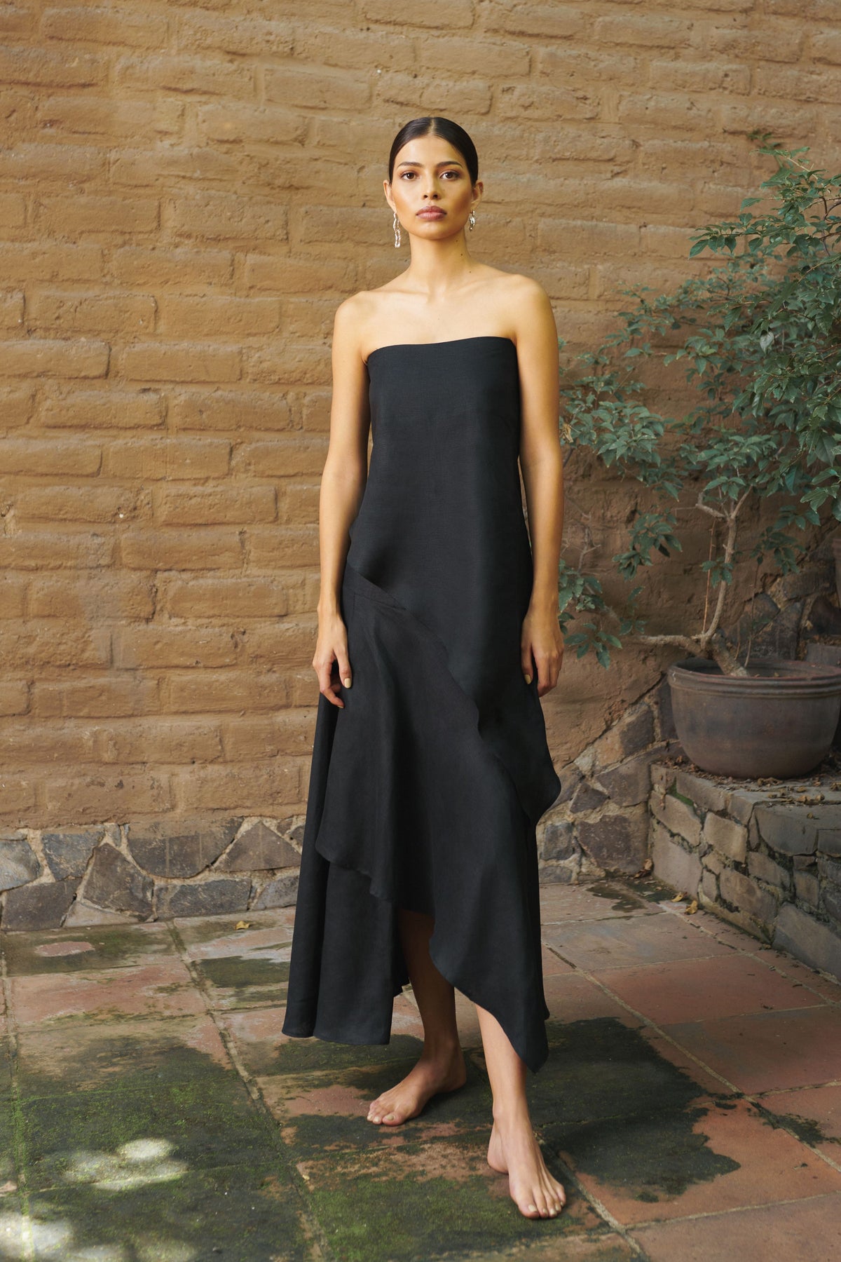 Blusa Strapless Negra