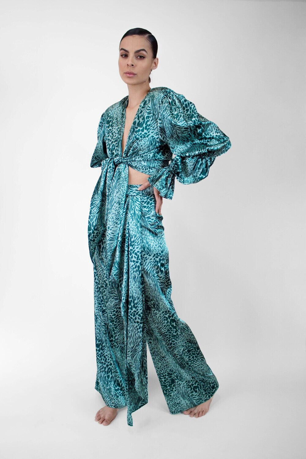Olan Ropa Pantalón Olan animal print – Carolina Escobedo Design
